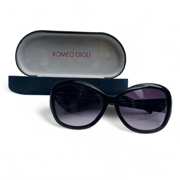 YTK Romeo Gigli Italian designer sunglasses Black Butterfly - Picture 7 of 8